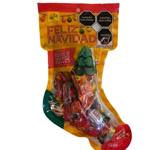De la Rosa Feliz Navidad Christmas Mix Candy Boots 125g - Festive Stocking Filled with Assorted Sweets