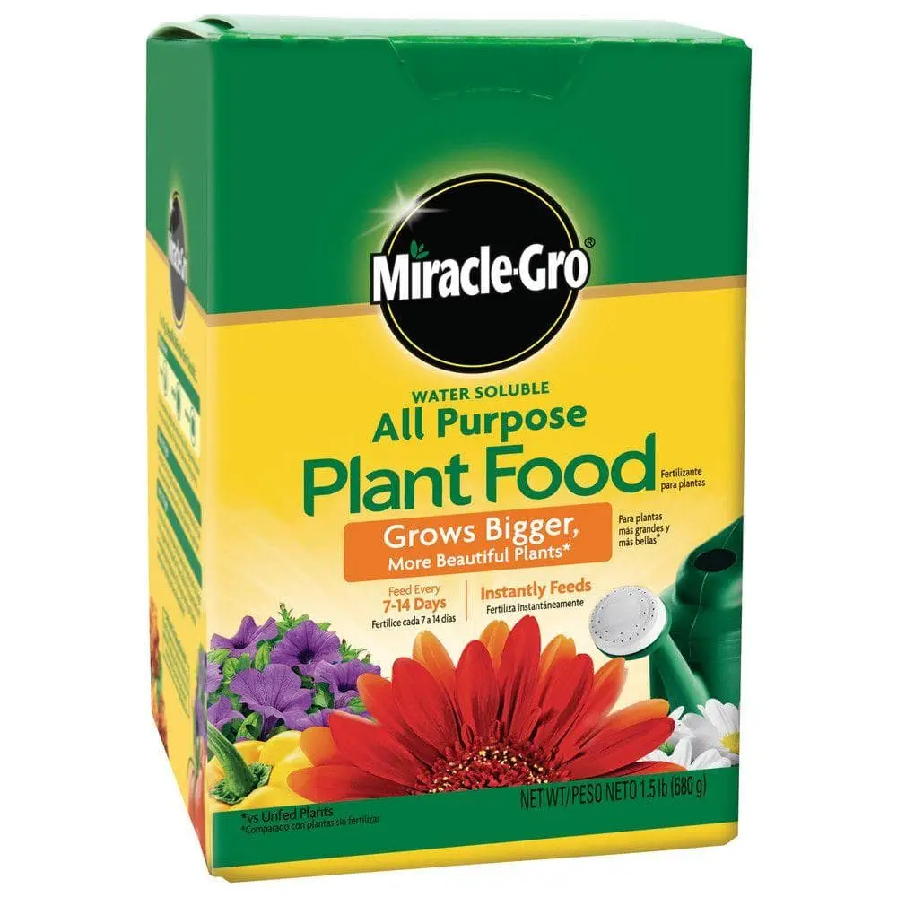 Water Soluble All Purpose Plant Food 1.5 lbs. for Indoor/Outdoor Plants, Roses, Flowers, Vegetables, Dry Fertilizer