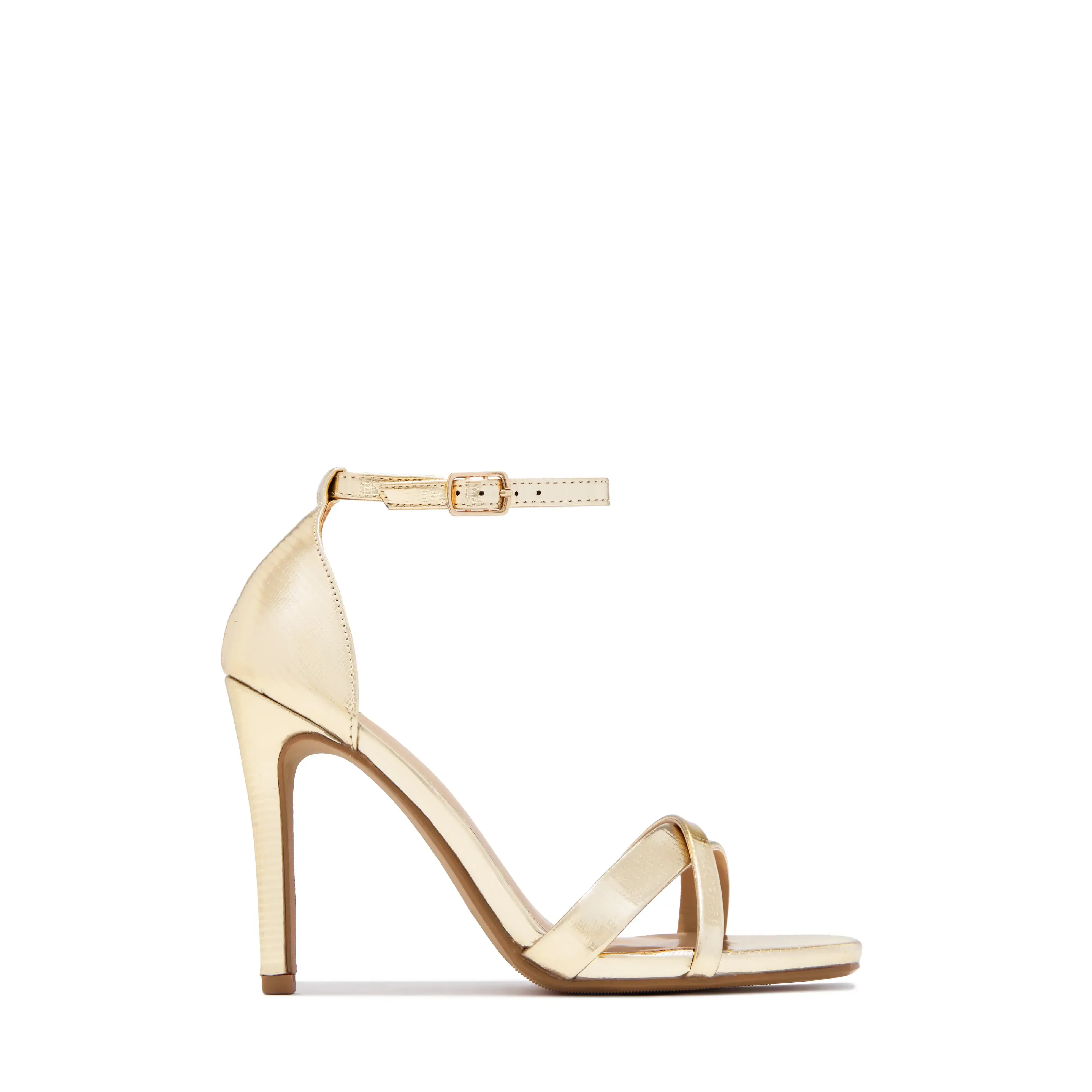 Khloe Single Sole Heels - Gold