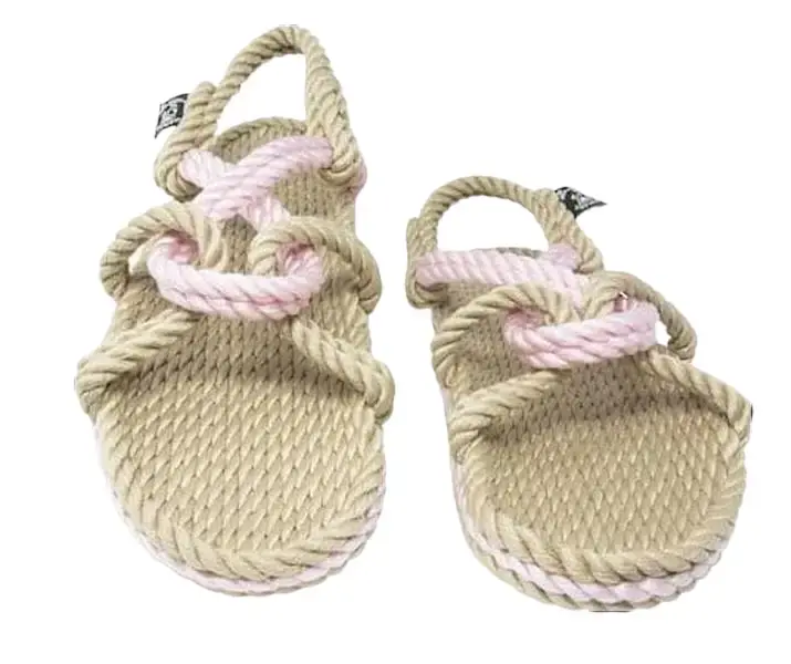 Mountain Momma Camel Pink Rope Sandals adjustable Lightweight Minimalist Comfortable Summer Casual Sandals