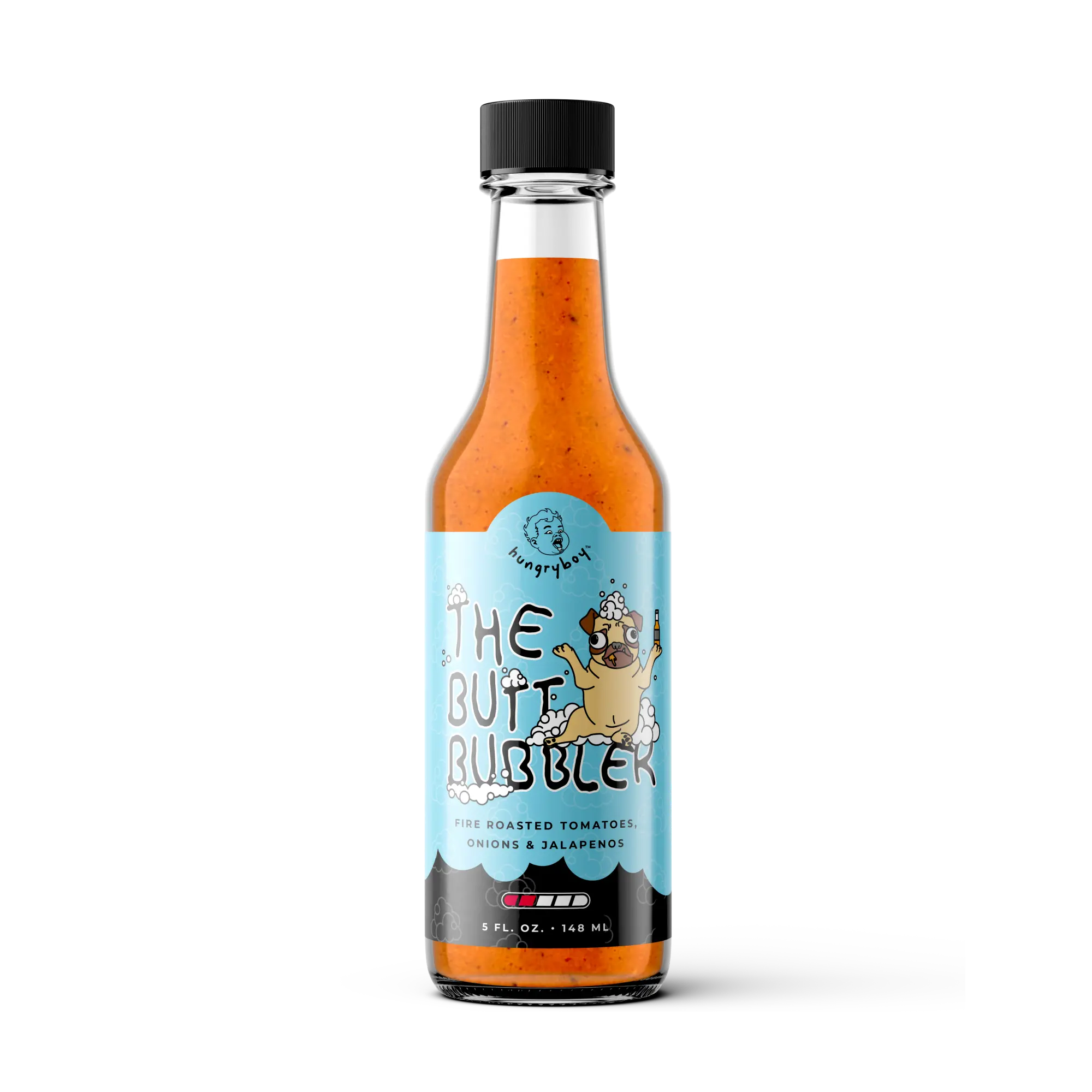 Butt Bubbler Marinara Style Hot Sauce - Fire Roasted Tomatoes, Jalapeños and Garlic Flavor Pasta
