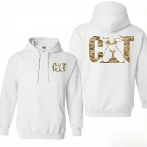 CAT Camo Hoodie 2-Sided Full-Color Graphic Hoodie , Unisex Menswear & Womenswear Tops Collection , Hoodie