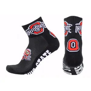 Ohio State Buckeyes Black Quarter Socks