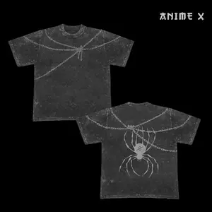 Retro Heavy Limited "PHANTOM TROUPE" Hunter x Hunter Anime Double Printed Vintage Oversized Washed Tee  Unisex Oversize Anime Manga Washed Heavyweight Cotton T-shirt, Gift For Anime Fan, Anime Lover