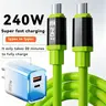 Buy 1 Get 1 Free 240W Fast Charging Type-C to Type-C Cable (5 ft) for Apple Smartphone, E-Marker Chip High-Power Electronic Fast Charger Accessory, Smart Quick Charge, Multi-Color 18Charging cable