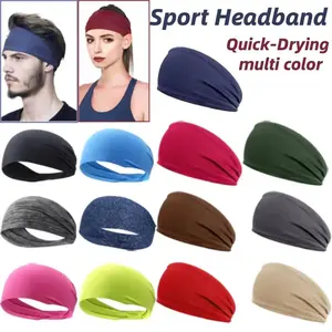 Sport Headband Fitness Sweat Bandage Head Hair Band Tennis Yoga Absorb Sweat Head Band Basketball Running Sweatband Women Men