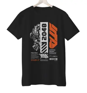 Techwear Cyberpunk Tshirt: Harajuku Streetwear, Kanji, Harajuku, Men's Regular Fit Letter Graphic Round Neck Tee, Street Fashion Streetwear Short Sleeve T-shirt for Summer Outdoor Wear, Graphic Tees, Comfy Men's Top for Daily Wear