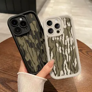 Soft Phone Case for iPhone 17 16 15 14 Pro Max 13 12 11 XR XS Plus E Air Camouflage Harmony Pattern TPU Bumper Camera Lens Protection Rugged Durable Phone Cover