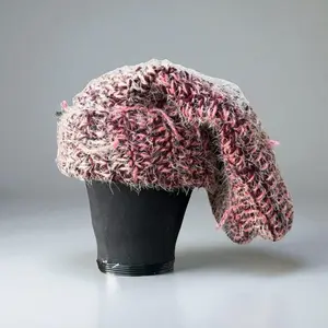 Handmade Fluffy Slouch\Sock Beanie in 6 Color Ways Vibrant crochet