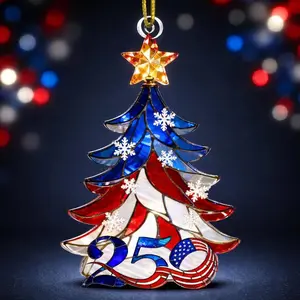 250 Anniversary USA Ornament, 2D Acrylic USA 250th Anniversary, America 250 Merchandise, America 250th Birthday Gifts, Patriotic 4th of July Decorations