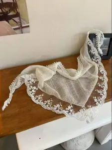 Women's Elegant Lace Trim Hair Band, Boho Style Hair Accessories for Women & Girls, Minimalist Headwear Suitable for Thick Hair, Soft Headband