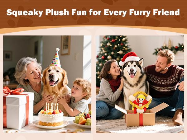 Pull-String Monkey, an Interactive Barking Dog Toy Featuring a Pull Cord, Designed for Tugging by Large Dogs, a Plush Chew Toy for Puppies, Promotes Dental Health, And Is Appropriate for Small, Medium, And Large Dogs