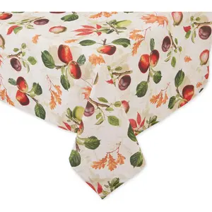 Design Imports Orchard Botanical Printed Tablecloth 52" x 52"