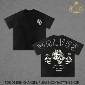 Wolves Gym Washed Tee - Tank Top , Gym Washed Heavyweight Cotton T-shirt, Workout Tee, Sport Gift, Gymnastic Merch Fan , Streetwear Washed Tee, Vintage Hiphop Washed Shirt, Retro Washed Tee, Limited Design For Sport