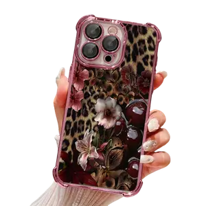 Cheetah Print Aesthetic Retro Leopard Pattern Shockproof Transparent Anti-Slip for iPhone 17 16 15 14 13 12 Pro Max phone case - Stylish Birthday Gift for Women and Girls outdoorfun