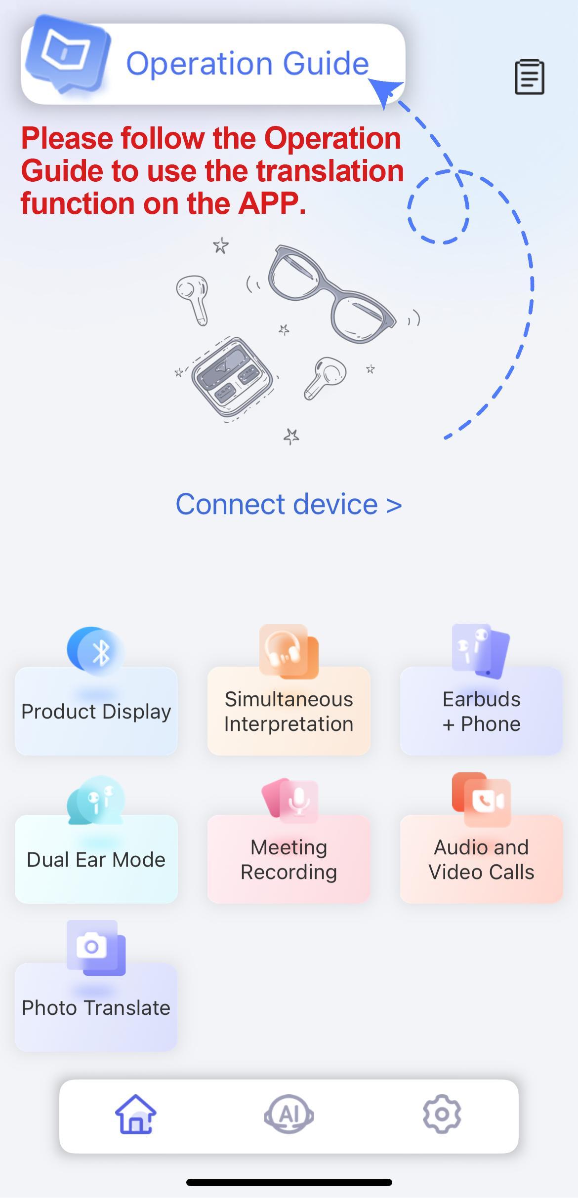 HYUNDAI HY Q18 Pro Electronic Earbuds Bluetooth Headset with 169 Language Translation Full Color Touch Screen for Music & Phone Calls