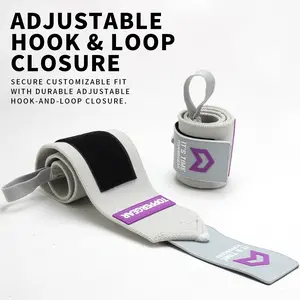 24" Professional Weightlifting Wrist Wraps with a heavy-duty thumb ring, Thickened Compression Support for Powerlifting, Bench Press & Strength Training, Professional fitness wristband