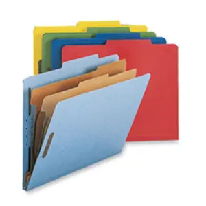212 MAIN Nature Saver Classification Folders - Letter Size, 2 Dividers, Fasteners, Board Material Office Filing Accessory, Document Organizer