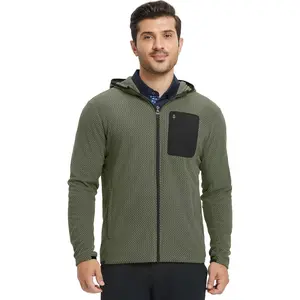 Luxury Premium Men's M MAELREG Fleece Hoodies Jacket Men Full Zip with 3 Zip Pockets Lightweight Soft Warm Hoodie for Golf Athletic Travel