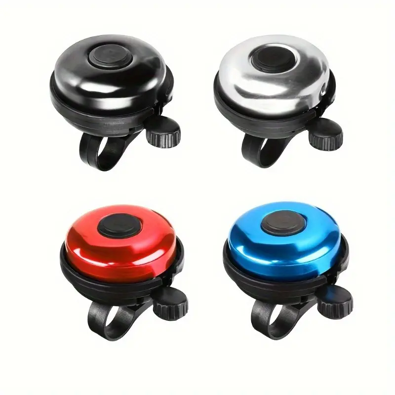 1-Pack Premium ABS Bike Bell - High-Pitched Loud Alarm, Durable & Easy Install for All Bicycles - Classic Black, White, Red, Blue - Ideal for Urban Commuting & Mountain Biking Safety