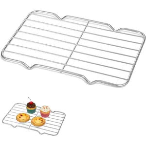 Wire Rack for Cooking, Stainless Steel Wire Rack 5.3 x 8.46 Inch Heavy Duty Wire Grate Oven Grilling Racks Rectangle Baking Cooling Steaming Easy to Clean