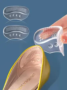 Silicone Heel Protectors for Women Shoes, Anti Slip Heel Grips Pads for High Heels, Shoe Size Too Big Fix Half Size Inserts, Comfortable Gel Heel Cushions for Pumps, Flats & Daily Wear