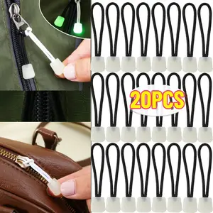 20pcs Universal Luminous Zipper Pull Detachable Zipper Head Glow in The Dark Replacement Zipper Slider for Backpack Jacket Bags Coat