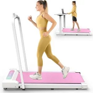 [Fahuac] 2 in 1 Under Desk Treadmill, Walking Pad, Portable Treadmill with Handle Remote Control LED Display, Walking Jogging Machine for Home Office Use