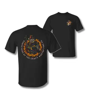 Ragtop Fire Co. Purveyors of the Craft Shirt, Skeleton Firefighter Graphic Tee, Bold Flame Rescue Design, Soft Cotton Blend Shirt, Gift for Firefighters, First Responders, Dad, Husband