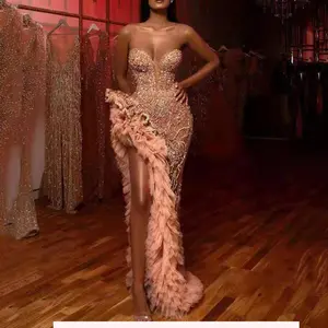 2025SpringNewWomen'sFashionTasselTrainSexySequinStraplessDressFormalWomen'sWearpengpeng