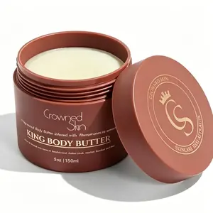 Crowned Skin King Cologne Body Butter -Warm & Sensual Scent, Sandalwood & LeatherOrganic Shea & Mango Butters, MoisturizingFormula,All-Day Fragrance
