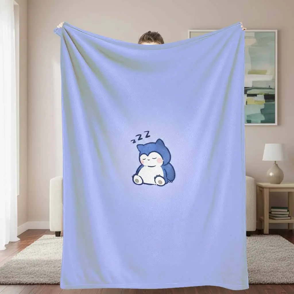 Cozy Style Sleeping Monster Flannel Fabric Throw Blanket, Wrinkle Resistant, Ultra Soft, Lightweight, Breathable, Warm, Durable, Gently Ironable, Multi-Size (30x40in Small for Babies, 60x80in Large for Adults), Ideal for Living Room Sofa, Camping, 50*60In