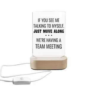 AvinaCasa Acrylic Desk Sign Decor with Funny Office Quote - Transverse Orientation 3.94x3.94x0.39inch - No Electricity Required, Featherless - Humorous Cubicle & Office Accessory