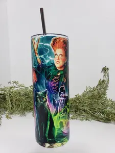 Hocus Pocus Halloween tumbler custom Bottle Drinkware Water Bottles Drink Portable Reusable Washable Multicolor Coffee Printed Mug Bottled
