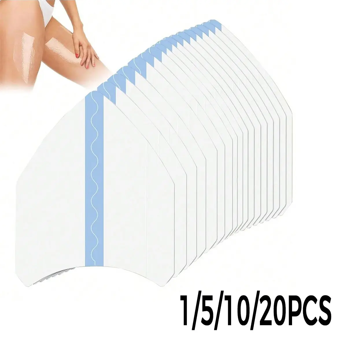 5-20 Pieces Leg Lifting Patches, Invisible Waterproof Instant Thigh Lifting Tape, Effective Skin Tightening, Transparent Sweatproof Skincare Patch, Body Care Slimmer, Body Smoother