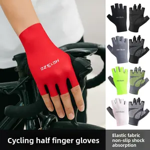 Summer thin cycling gloves half finger men's fitness strength training gloves palm non-slip breathable motorcycle gloves
