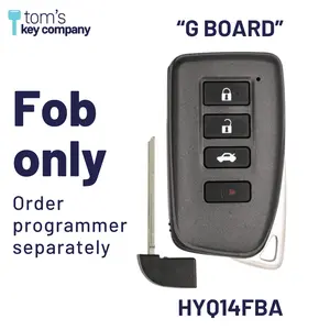 Brand New Aftermarket 4 Button Smart Key "G" Board for Select Lexus Vehicles (LEXUS-HYQ14FBA-4B-G-FOB)