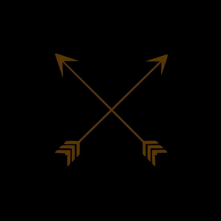 Cross Arrow Hunting Vinyl Decal Sticker UV & Waterproof Bumper Window Laptop Automotive Water Bottle Gift accessories – BROWN 4"