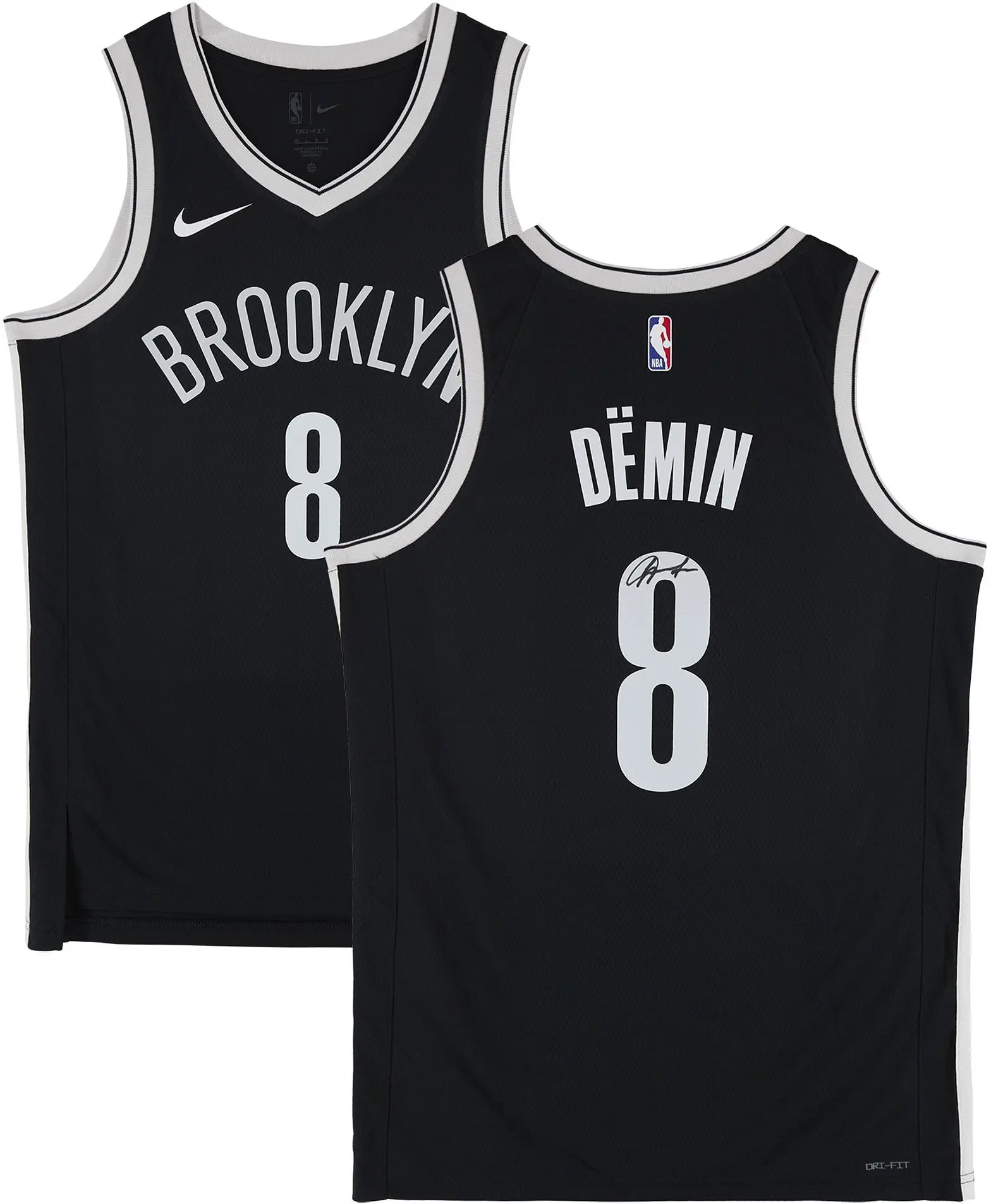 Egor Demin Brooklyn Nets Autographed Nike Black Icon Swingman Jersey - Fanatics Authentic Certified