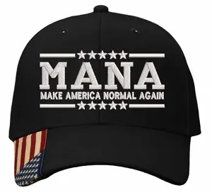 Make America Normal Again Custom Embroidered Flag Brim Adjustable Hat for Comfort and Durability