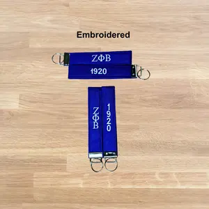 Zeta Phi Beta Embroidered Key fob