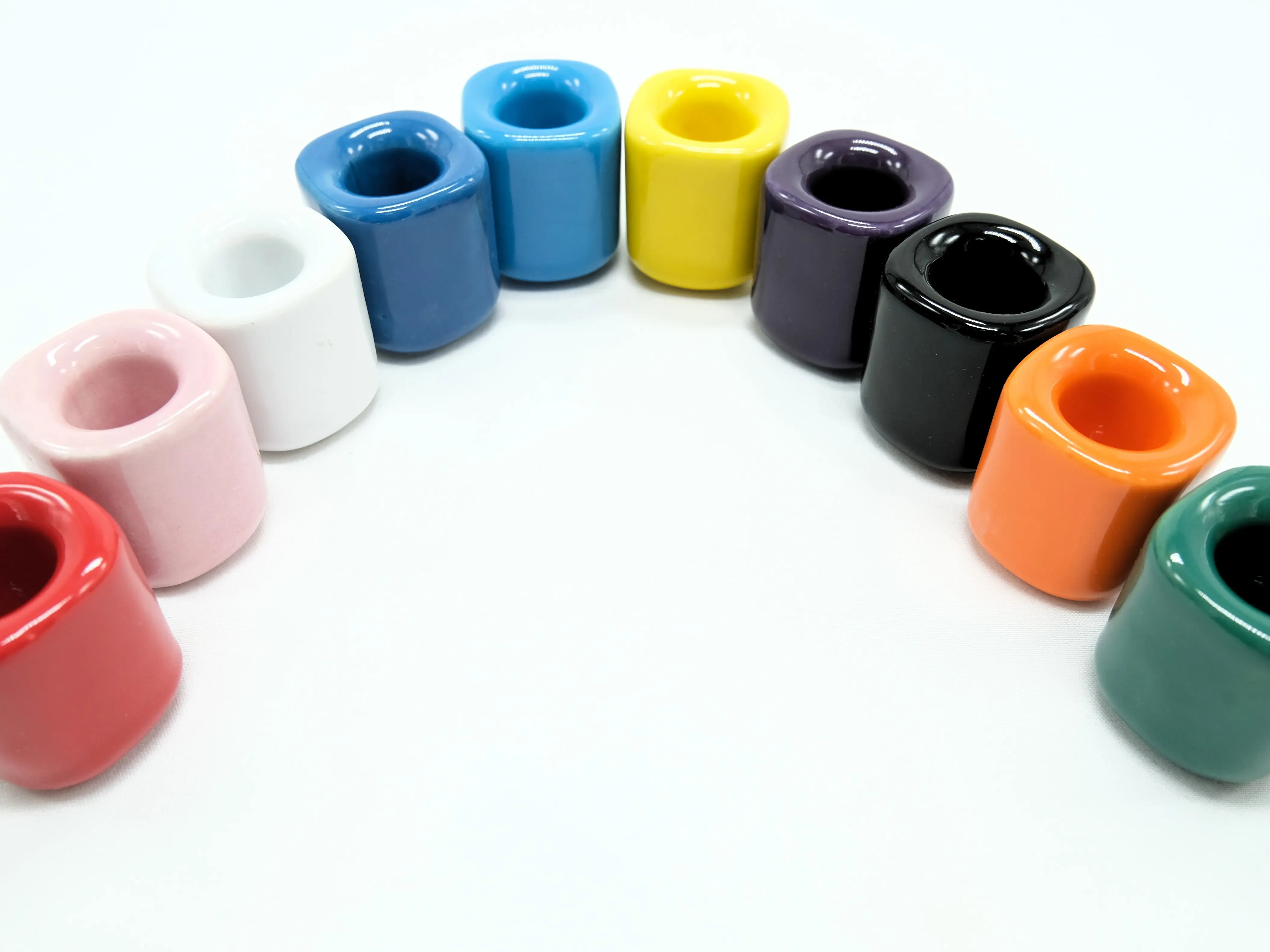 Ceramic Chime Candle Holder - Assorted Colors Ceramic Chime Candle Holder - Assorted Colors