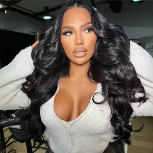 Wavymy Body Wave Hair T Part Lace Wigs Pre Plucked Natural Hairline With Baby Hair 180% Density Fuller and More Voluminous Wig