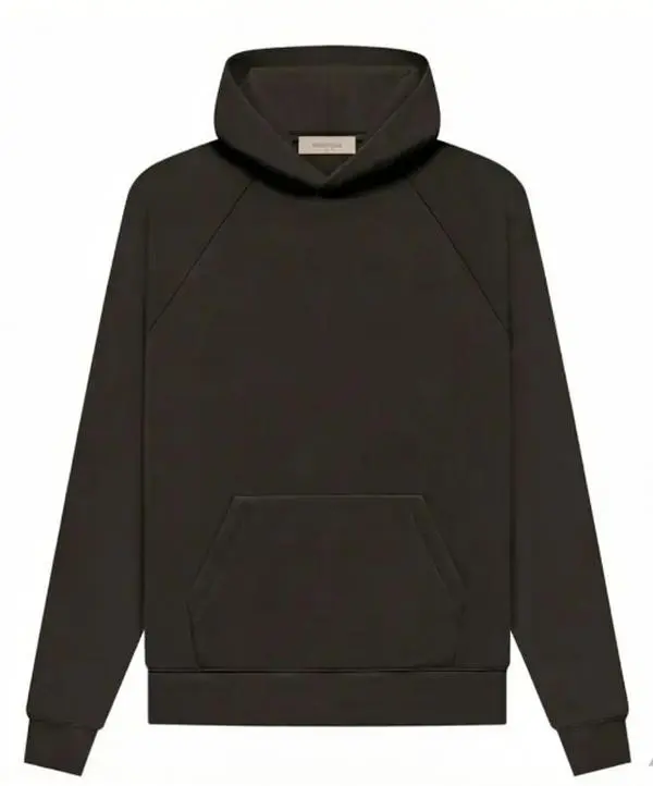 Off black hoodie Half size oversized fit/580 Menswear Sweatshirts Tops Pullover Kangaroo Casual