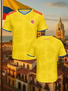Columbia 2026 Home Football Jersey, Soccer Shirt, Latest Print Design, Breathable Fabric, Quick-Dry Comfort, Perfect Gift for Sports Enthusiasts