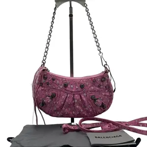 Pre-owned Balenciaga FRANCE Crossbody Bags H2 pink graffiti one shoulder cross body chain bag