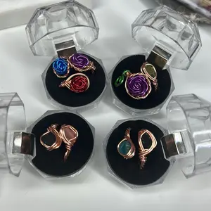 Adjustable MYSTERY Ring, crystals are artist choice. Catch me live to claim yours or order NOW for a surprise.