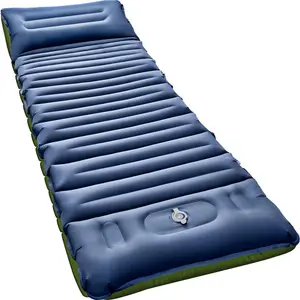 Sleeping Pad, Ultralight Inflatable Sleeping Pad for Camping with Pillow & Pump, Air Mattress Super Portable, Great for Camping Gear, Hiking, Side or Lounging Sleeper (Blue)