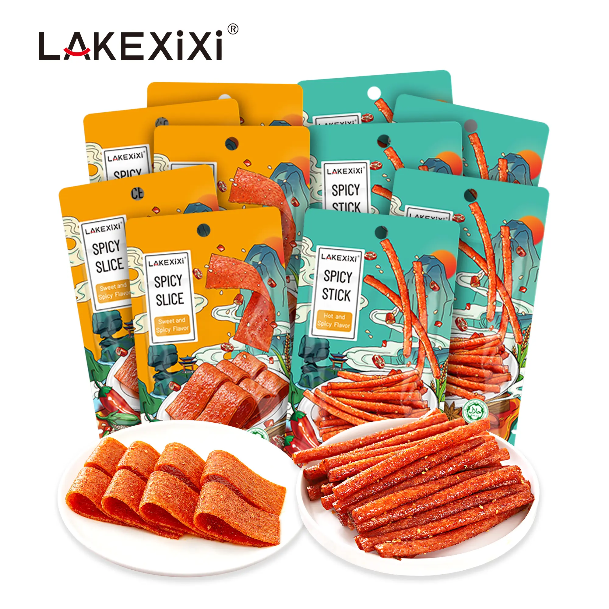 LAKEXiXi  La Tiao Latiao Spicy Strips Variety Pack, Spicy Gluten Chinese Snack, Mixed Flavors, Spicy Snack, Party Snack, Asian Snack