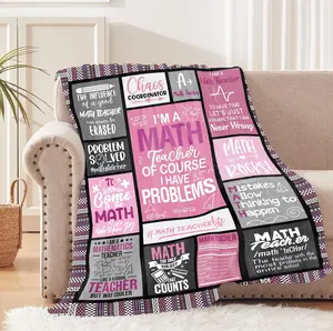 Math Teacher Gifts, Math Teacher Blanket, Math Teacher Appreciation Gifts, Retirement Gift for Math Teacher, Math Lovers Birthday Gifts Christmas Best Teacher Soft Throw Blankets 60"X 50"a